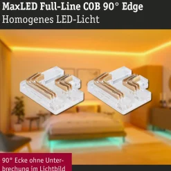 LED-nauhan liitinsarja Paulmann MaxLED Edge 90°, 2-osainen, max. 144W, RGBW