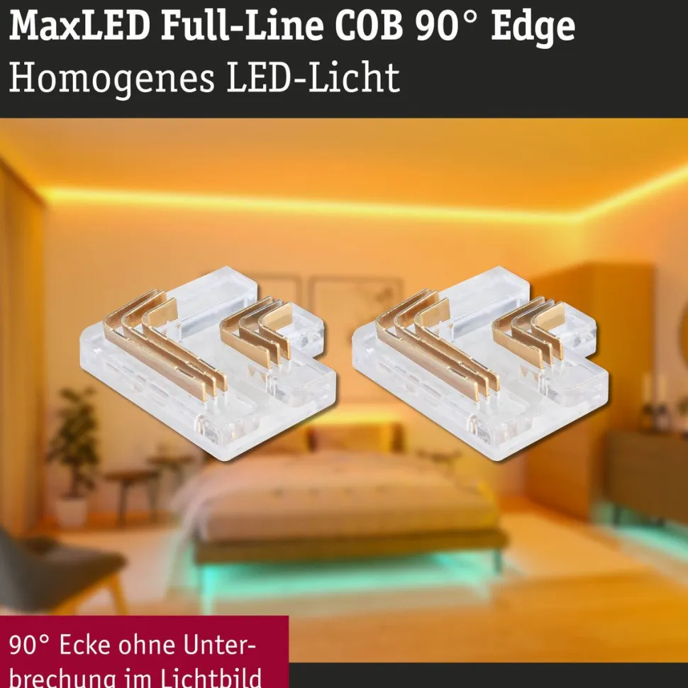 LED-nauhan liitinsarja Paulmann MaxLED Edge 90°, 2-osainen, max. 144W, RGBW