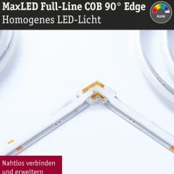 LED-nauhan liitinsarja Paulmann MaxLED Edge 90°, 2-osainen, max. 144W, RGBW