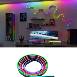 LED-nauhaputki Paulmann EntertainLED Black Neon 1.5m 3W 84 LEDiä/m RGB+