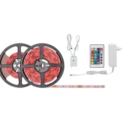 LED-Nauhasetti muuntaja + kaukosäädin Paulmann SimpLED Stripe Set 5m katkaistava RGB