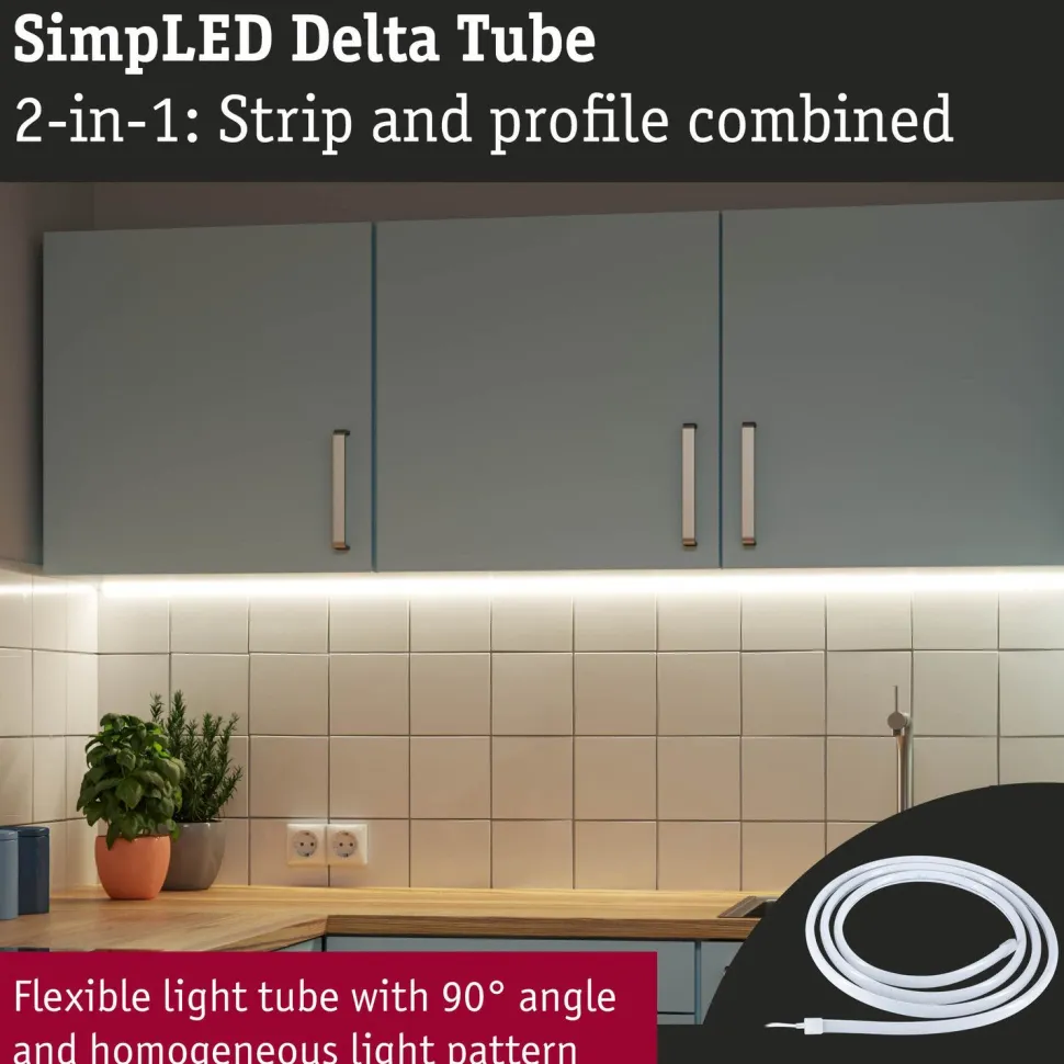 LED-nauhasetti Paulmann SimpLED Delta 1m pinnoitettu 4.5W 660 lm/m 3000K