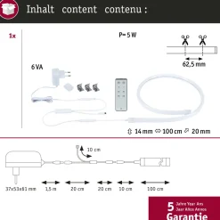 LED-nauhasetti Paulmann SimpLED Delta 1m pinnoitettu 4.5W 660 lm/m 3000K
