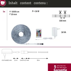 LED-nauhasetti Paulmann SimpLED RGBIC Motion Music 3m pinnoitettu 16W 210 lm/m 420 LEDiä/m RGB 18 VA