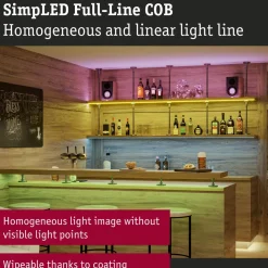 LED-nauhasetti Paulmann SimpLED Full-Line COB 5m 14.5W 140 lm/m 840 LEDiä/m RGB 24 VA