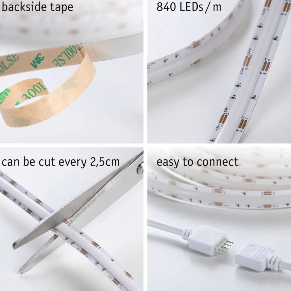 LED-nauhasetti Paulmann SimpLED Full-Line COB 5m 14.5W 140 lm/m 840 LEDiä/m RGB 24 VA