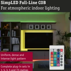 LED-nauhasetti Paulmann SimpLED Full-Line COB 5m 14.5W 140 lm/m 840 LEDiä/m RGB 24 VA