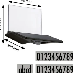 LED-numerovalaisin aurinkokennolla Paulmann Yoko, IP44, 3000K, liike- ja hämärätunnistin, antrasiitti