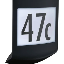 LED-numerovalaisin liike- ja hämärätunnistimella Paulmann Padea, Smart Home Zigbee 3.0, IP44, antrasiitti