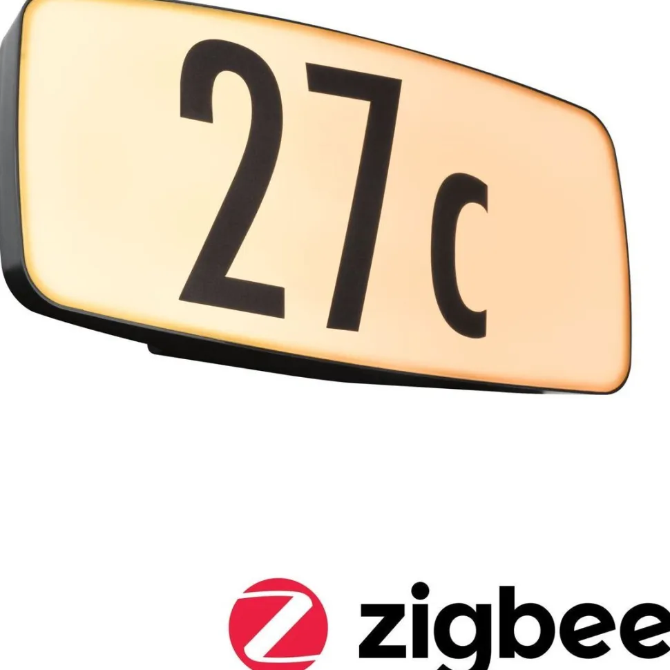 LED-numerovalaisin liike- ja hämärätunnistimella Paulmann Sheera, Smart Home Zigbee 3.0, IP44, 27.6x7.3cm, antrasiitti
