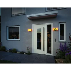 LED-numerovalaisin liike- ja hämärätunnistimella Paulmann Sheera, Smart Home Zigbee 3.0, IP44, 27.6x7.3cm, antrasiitti
