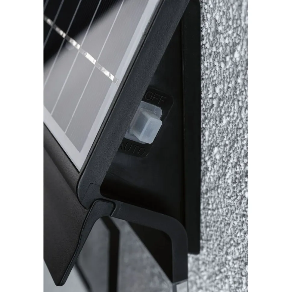 LED-numerovalaisin aurinkokennolla Paulmann Neda, IP44, 3000K, musta
