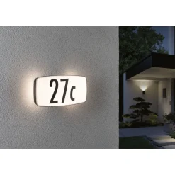 LED-numerovalaisin liike- ja hämärätunnistimella Paulmann Sheera, IP44, 27.6x7.3cm, 3000, antrasiitti