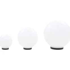 Led-pallovalaisimet 3 kpl 20/30/40 cm akryyli