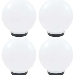 Led-pallovalaisimet 4 kpl 25 cm akryyli