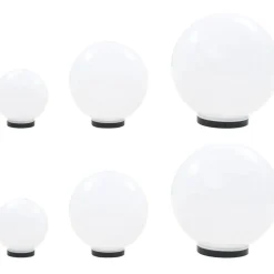 Led-pallovalaisinsarja 6 kpl 20/30/40 cm akryyli