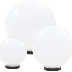 Led-pallovalaisinsarja 6 kpl 20/30/40 cm akryyli