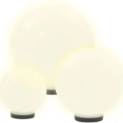 Led-pallovalaisinsarja 6 kpl 20/30/40 cm akryyli
