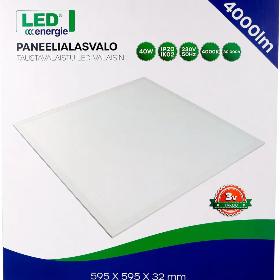 LED-paneeli LED Energie, 60x60, 40W, 4000lm, 4000K, IP20, valkoinen