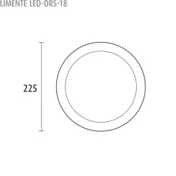 LED-paneeli Limente DRS-18 Lux Ø 225x40 mm 18 W IP20 valkoinen