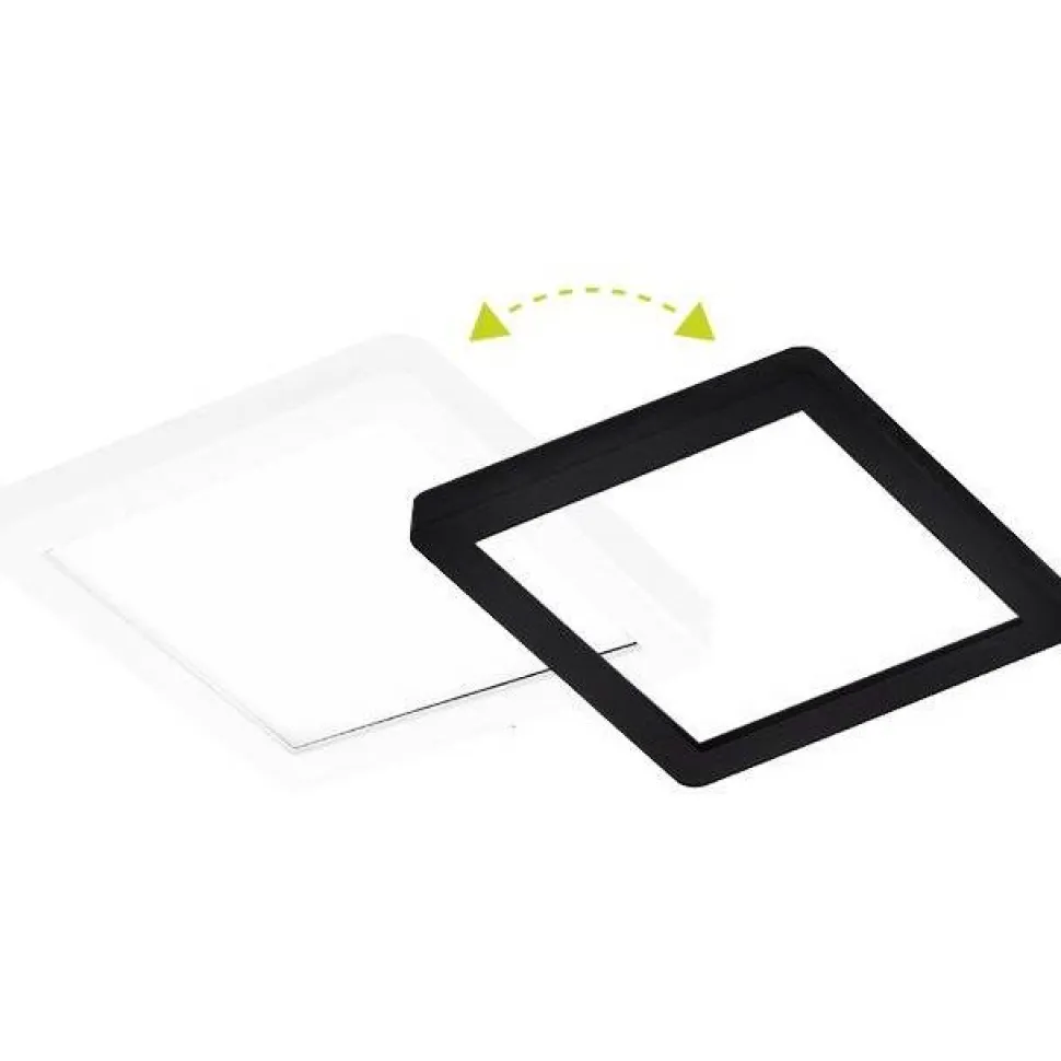 LED-paneeli Limente DSC 163x163mm IP20 12W valkoinen/musta