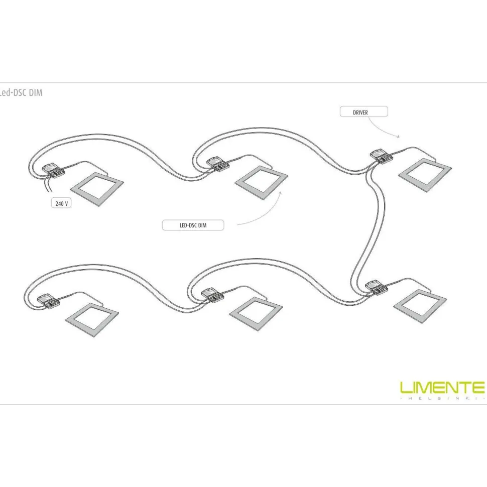 LED-paneeli Limente DSC 163x163mm IP20 12W valkoinen/musta