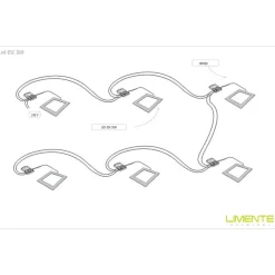 LED-paneeli Limente DSC 138x138mm IP20 6W valkoinen/musta
