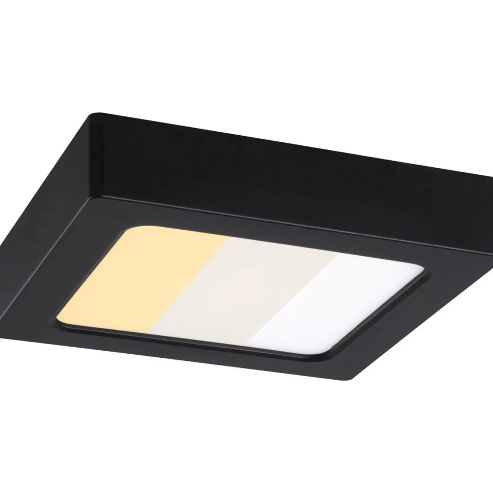 LED-paneeli Paulmann Abia 2 White Select hämäräohjatulla liiketunnistimella (HF) 170x170mm 9.5W 1100lm 2700-4000K, musta