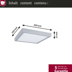 LED-paneeli Paulmann Abia 2 White Select hämäräohjatulla liiketunnistimella (HF) 170x170mm 9.5W 1100lm 2700-4000K, musta