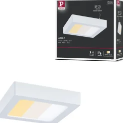 LED-paneeli Paulmann Abia 2 White Select hämäräohjatulla liiketunnistimella (HF) 170x170mm 9.5W 1100lm 2700-4000K, musta
