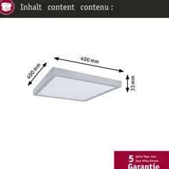 LED-paneeli Paulmann Abia 2 White Select hämäräohjatulla liiketunnistimella (HF) 170x170mm 9.5W 1100lm 2700-4000K, musta