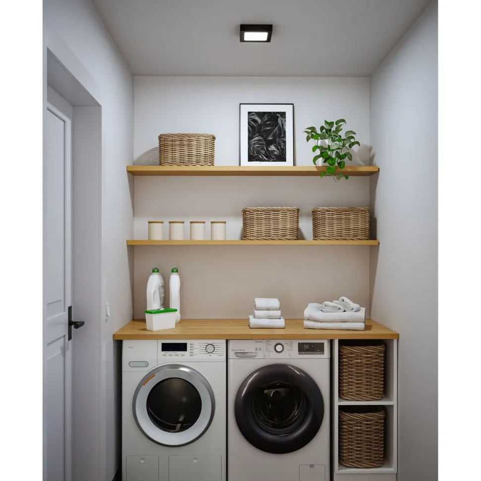 LED-paneeli Paulmann Abia 2 White Select hämäräohjatulla liiketunnistimella (HF) 170x170mm 9.5W 1100lm 2700-4000K, musta