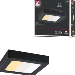 LED-paneeli Paulmann Abia 2 White Select hämäräohjatulla liiketunnistimella (HF) 170x170mm 9.5W 1100lm 2700-4000K, musta