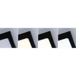 LED-paneeli Paulmann Abia 2 White Select hämäräohjatulla liiketunnistimella (HF) 170x170mm 9.5W 1100lm 2700-4000K, musta