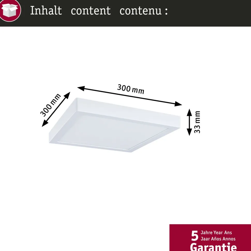LED-paneeli Paulmann Abia 2 White Select hämäräohjatulla liiketunnistimella (HF) 170x170mm 9.5W 1100lm 2700-4000K, musta