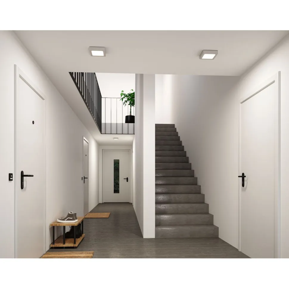 LED-paneeli Paulmann Abia 2 White Select hämäräohjatulla liiketunnistimella (HF) 170x170mm 9.5W 1100lm 2700-4000K, musta