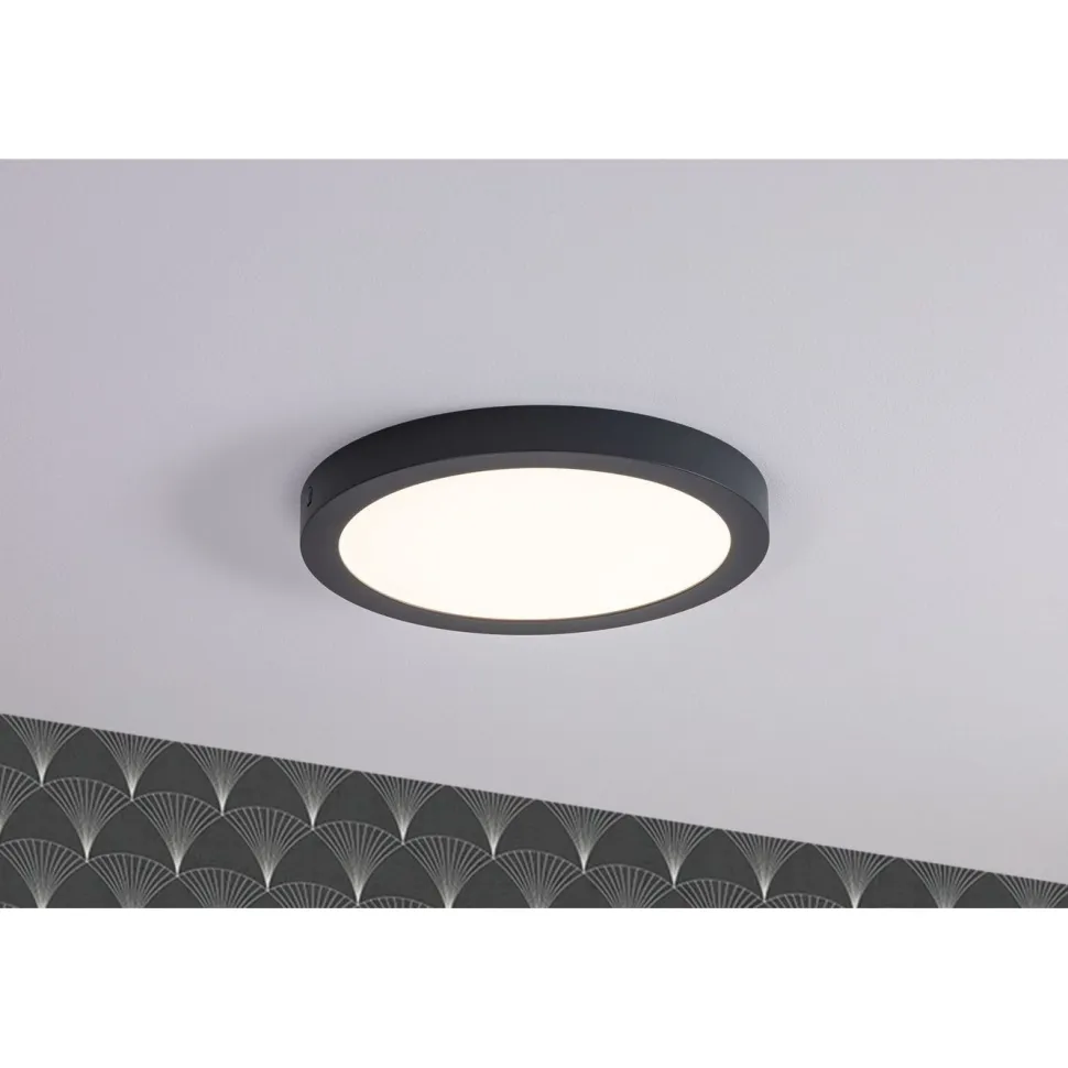 LED-paneeli Paulmann Abia, Ø30cm, 22W, 2700K, tummanharmaa
