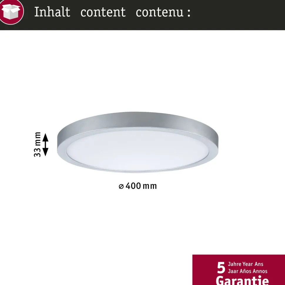 LED-paneeli Paulmann Abia 2 White Select hämäräohjatulla liiketunnistimella (HF) Ø170mm 9.5W 1100lm 2700-4000K, mattakromi