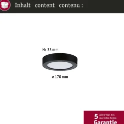 LED-paneeli Paulmann Abia 2 White Select hämäräohjatulla liiketunnistimella (HF) Ø170mm 9.5W 1100lm 2700-4000K, mattakromi