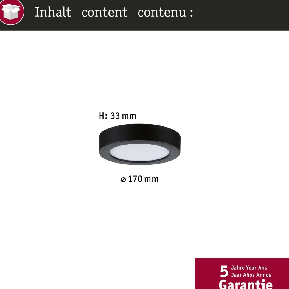 LED-paneeli Paulmann Abia 2 White Select hämäräohjatulla liiketunnistimella (HF) Ø170mm 9.5W 1100lm 2700-4000K, mattakromi