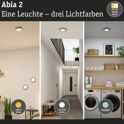 LED-paneeli Paulmann Abia 2 White Select hämäräohjatulla liiketunnistimella (HF) Ø170mm 9.5W 1100lm 2700-4000K, mattakromi