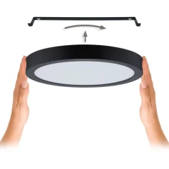 LED-paneeli Paulmann Abia 2 White Select hämäräohjatulla liiketunnistimella (HF) Ø170mm 9.5W 1100lm 2700-4000K, mattakromi