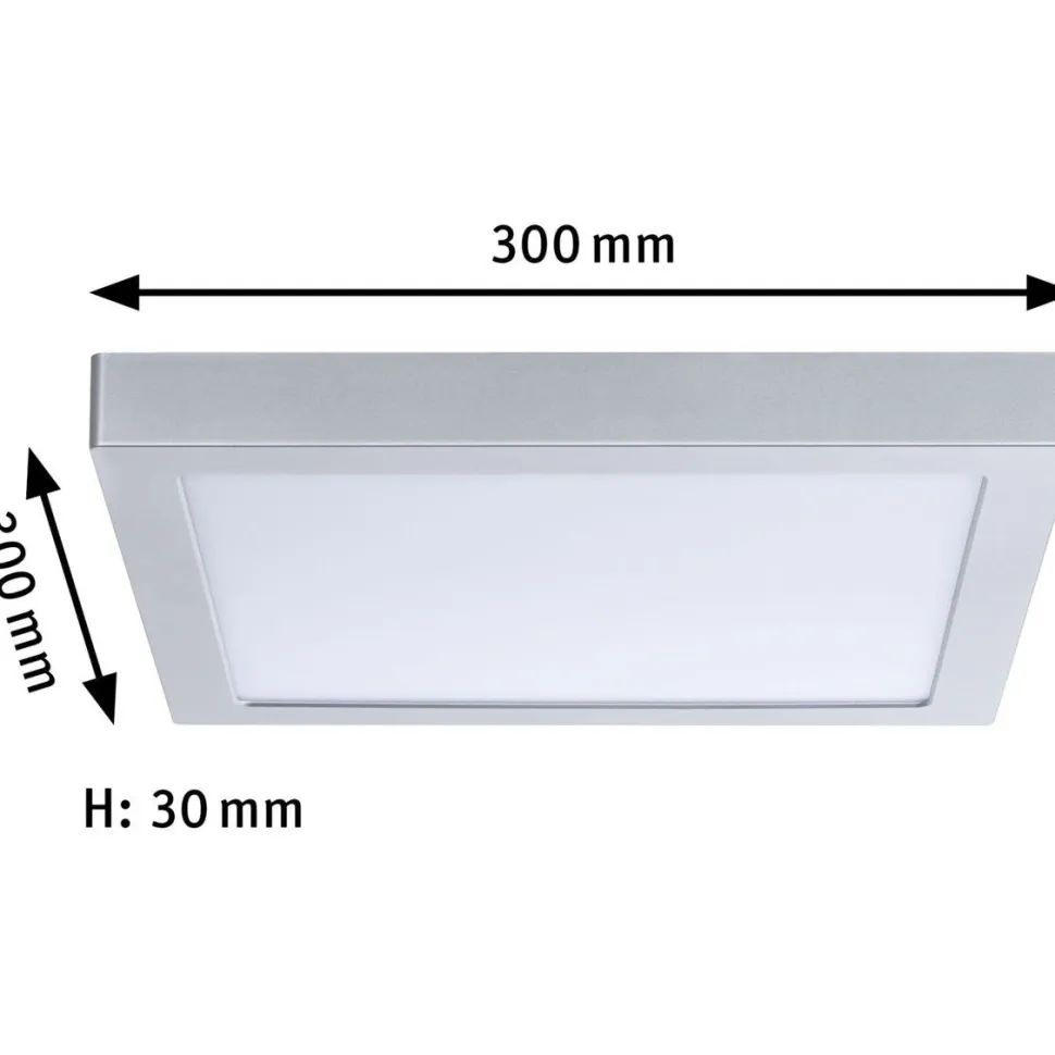 LED-paneeli Paulmann Abia, 30x30cm, 22W, 2700K, mattakromi