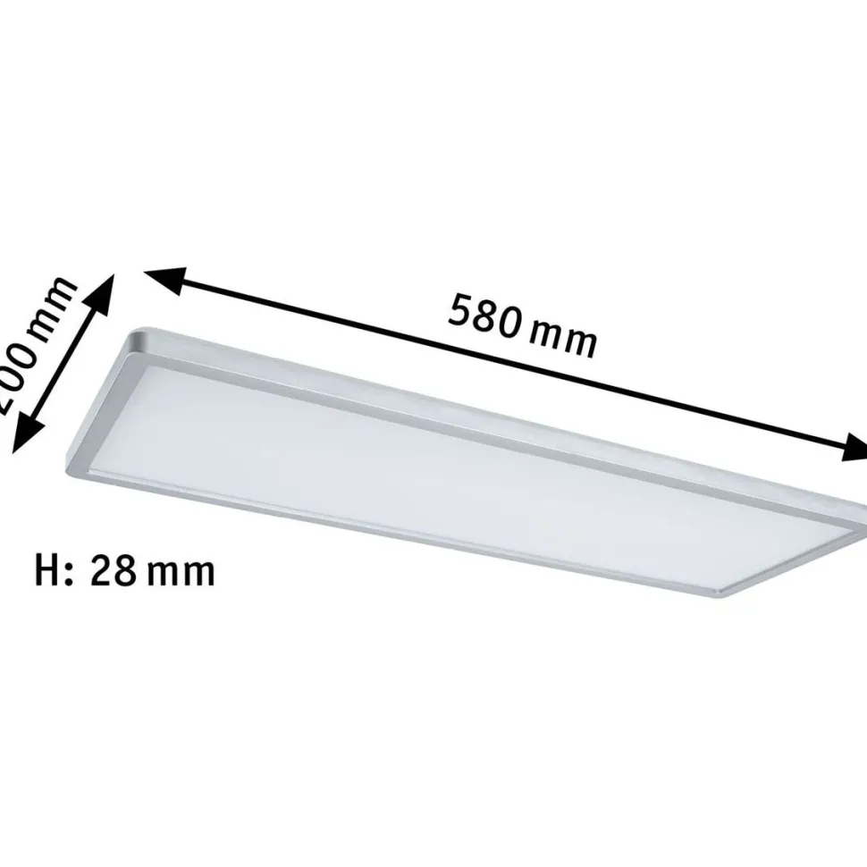 LED-paneeli Paulmann Atria Shine Backlight, 58x20cm, 20W, RGBW, himmennettävä, mattakromi