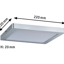 LED-paneeli Paulmann Atria, 22x22cm, 16W, 4000K, mattavalkoinen