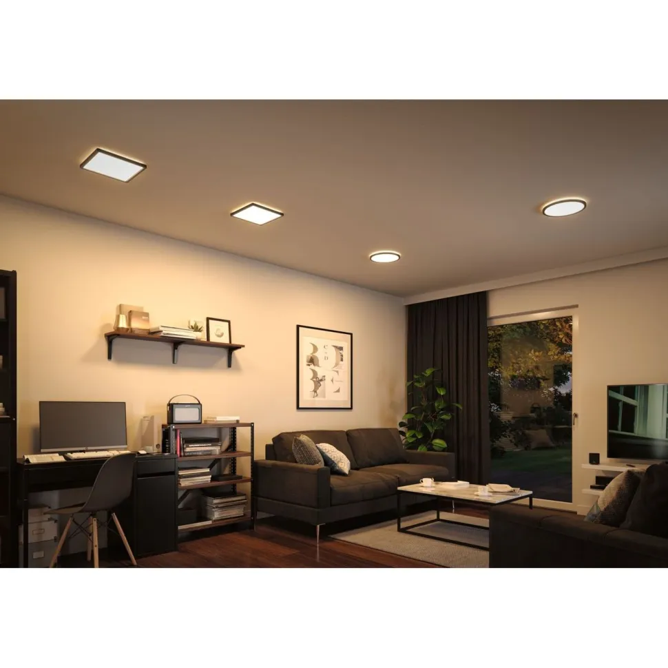 LED-paneeli Paulmann Atria Shine Backlight, 29.3x29.3cm, 16W, 3000K, musta