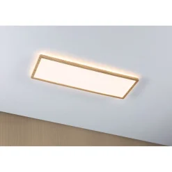 LED-paneeli Paulmann Atria Shine Backlight, IP44, 29.3x29.3cm, 16W, 4000K, puunruskea