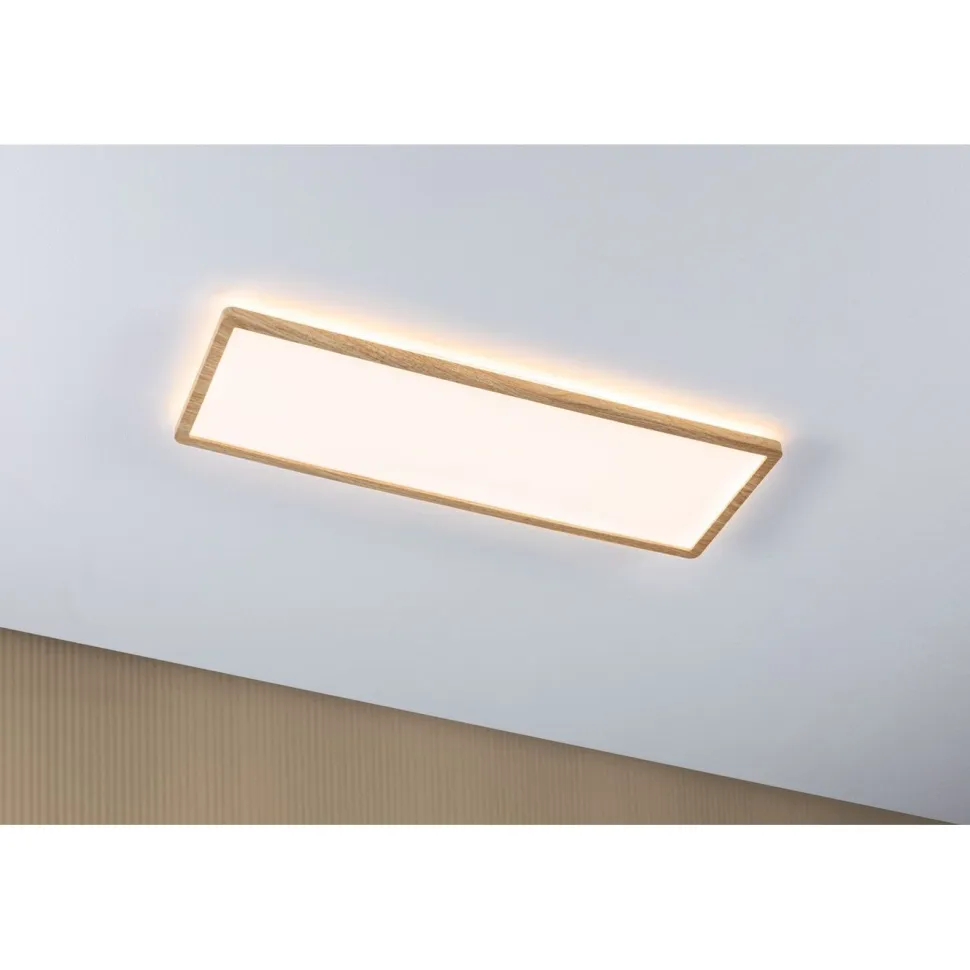 LED-paneeli Paulmann Atria Shine Backlight, IP44, 29.3x29.3cm, 16W, 4000K, puunruskea