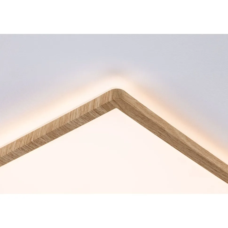 LED-paneeli Paulmann Atria Shine Backlight, IP44, 29.3x29.3cm, 16W, 4000K, puunruskea