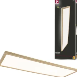 LED-paneeli Paulmann Atria Shine Backlight, IP44, 29.3x29.3cm, 16W, 4000K, puunruskea